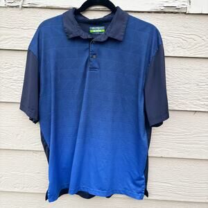 Ben Hogan Performance Men's Athletic Breathable Blue Golf Polo‎ Shirt, Size L